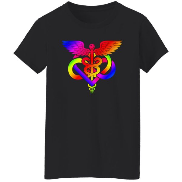 Rainbow Nurse Symbol and Infinity Sign Shirt