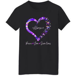 Peace Sign EMT Nurse Peace Love Save Lives Shirt