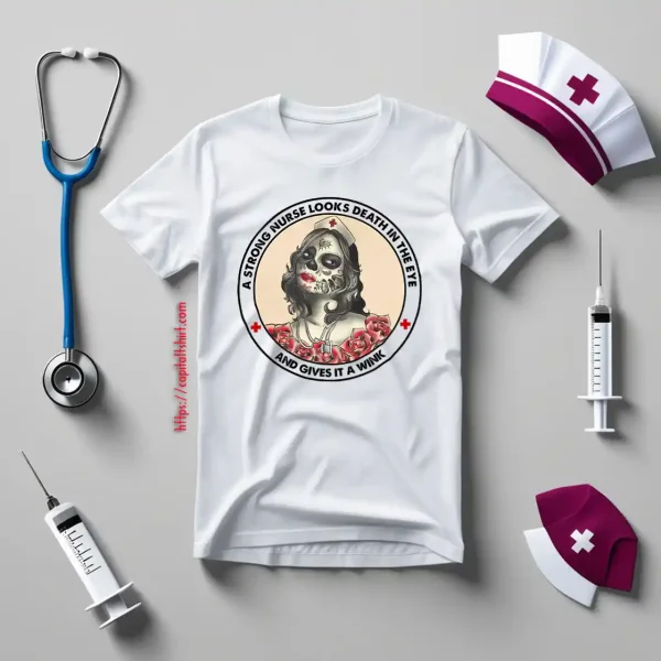 A Strong Nurse Looks Death In The Eye And Gives It A Wink Shirt