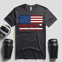 American Flag Volleyball For Sport Lover Shirt