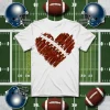 American Football Lover Shirt, American Football Ball Heart Shirt