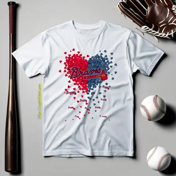 Atlanta Braves Baseball Heart Shirt