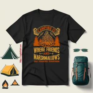 Awesome Camping Is Where Friends And Marshmallows Get Toasted Together Shirt