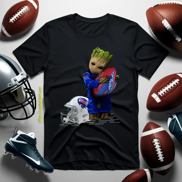 Baby Groot Hugging Buffalo Bills Shirt