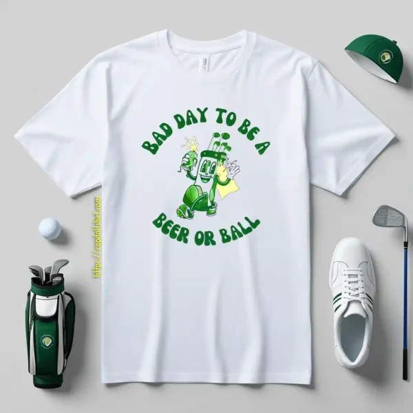 Bad Day To Be A Beer Or Ball Funny Golf Shirt