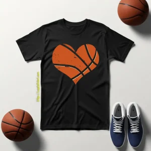 Basketball Ball Heart Sport For Basketball Lover Shirt