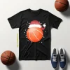 Basketball Christmas Shirt, Basketball With Santa Hat Shirt