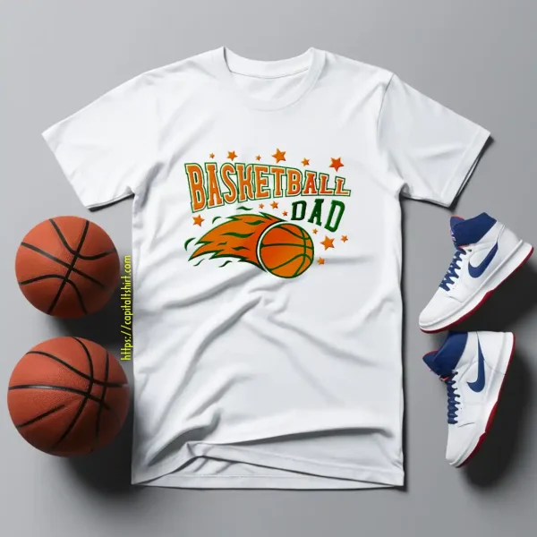 Basketball Dad Blazing Ball Shirt