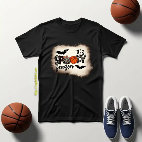 Basketball It’s Spooky Season Leopard For Halloween Shirt