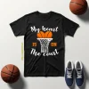 Basketball Mom Shirt, My Heart Is On The Court Shirt