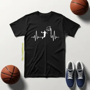 Basketball Player Heartbeat Sports For Basketball Lover Shirt