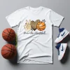 Basketball Shirt, Peace Love Basketball Leopard Shirt