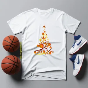 Basketball Xmas Tree Sports Basketball Lover For Christmas Shirt