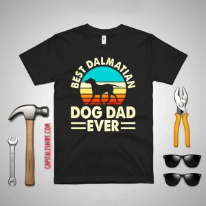 Best Dalmatian Dog Dad Ever Vintage Father’s Day Shirt