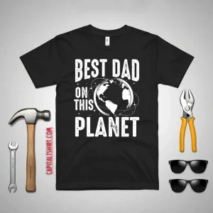 Best Dad On This Planet Earch Mens Shirt