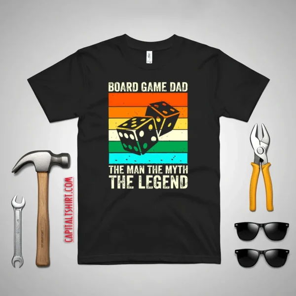 Board Game Dad The Man The Myth The Legend Vintage Shirt