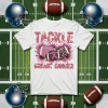 Breast Cancer Football Shirt, Tackle Breast Cancer Leopard Shirt