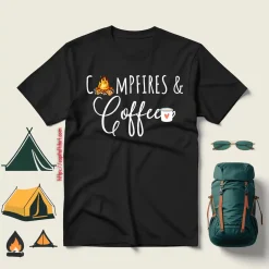Campfires And Coffee For Camping Lover Shirt