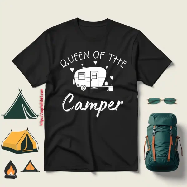 Camping Car Queen Of The Camper For Camp Lover (2) Shirt