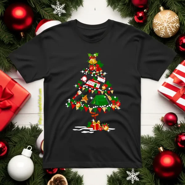 Camping Christmas Tree Shirt