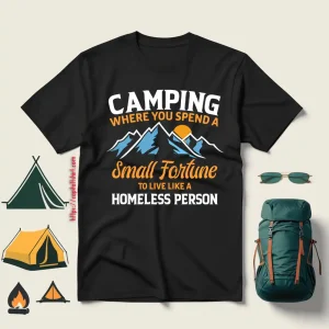 Camping Where You Spend A Small Fortune To Live Like A Homeless Person Shirt