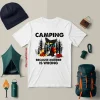 Cat Camping Because Murder Is Wrong Shirt