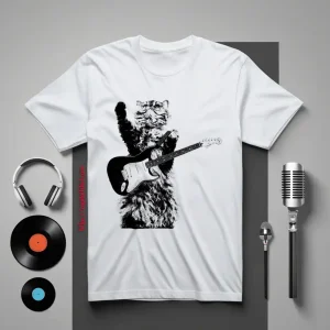 Cat Playing Guitar Shirt