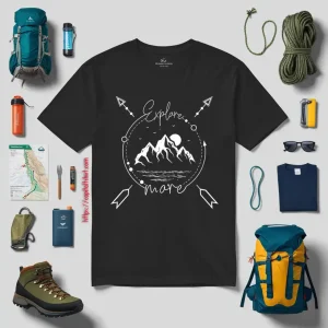 Compass Mountain Explore More For Hiking Lover Shirt