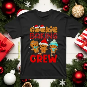 Cookie Baking Crew Christmas Santa Gingerbread Team Shirt