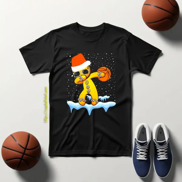 Cookies Dabbing Gingerbread Christmas With Basketball Shirt