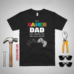 Cool Colorful 'GAMER' DAD Father's Day Shirt