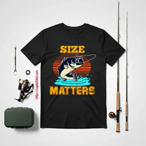 Cool Fishing Shirt, Size Matters Funny Fishing Shirt