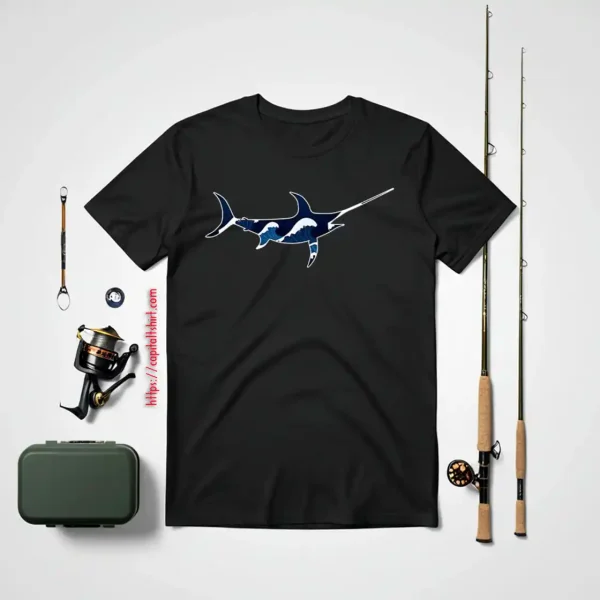 Cool Fishing Shirt, Swordfish Fishing Nature Ocean Outdoor Camping Shirt