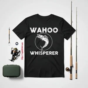 Cool Fishing Shirt, Wahoo Whisperer Design Saltwater Fish Game Fishing Shirt