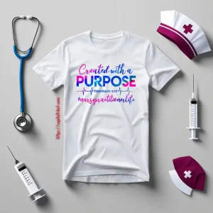 Created With A Purpose Ephesians 210 #Nursepractitionerlife Shirt