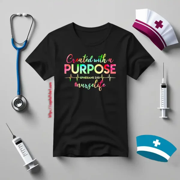 Created With A Purpse Ephesians 210 #Nurselife Shirt