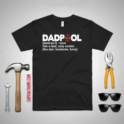 DADPOOL Like A Dad Only Cooler Hero Men's Fun Gift Novelty Shirt