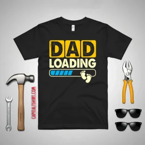 Dad Loading Promoted To Dad Baby Announcement Shirt