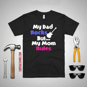 Dad Rocks But Mom Rules Shirt