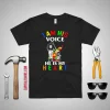 Dad With Son I Am His Voice He Is My Heart Autism Awareness Shirt