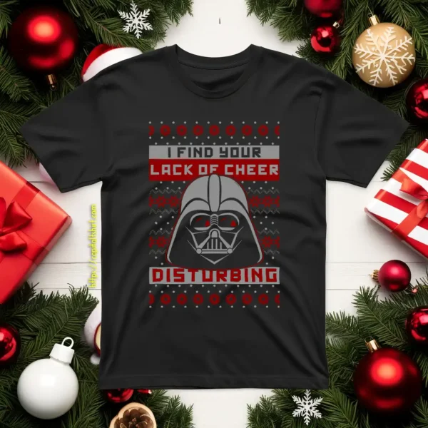 Darth Vader Star Wars I Find Your Lack Of Cheer Disturbing Ugly Christmas Shirt