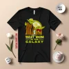 Death Star Yoda And Baby Yoda Best Mom In The Galaxy Shirt