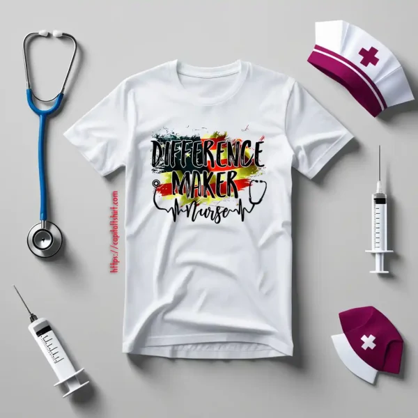 Difference Maker Nurse American Flag Shirt