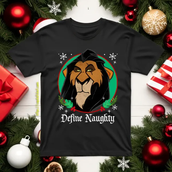 Disney The Lion King Scar Define Naughty Merry Christmas Shirt