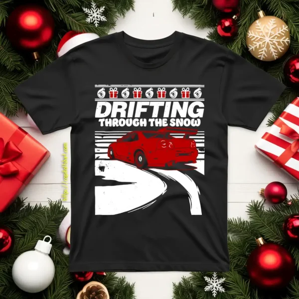 Drifting Through The Snow Car Racing Shirt