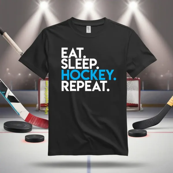 Eat Sleep Hockey Repeat For Sports Lover Shirt