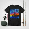 Family Fishing Sunset Retro Fathers Day Fishing Daddy Son Shirt