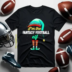 Fantasy Football Elf Funny Christmas Party Commissioner Shirt