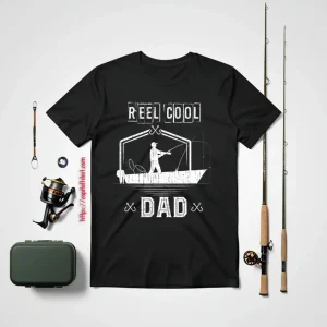 Fathers Day Fisherman Funny Daddy Reel Cool Dad Fishing Shirt