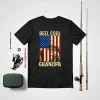 Father’s Day Fishing Reel Cool Grandpa American Flag Shirt